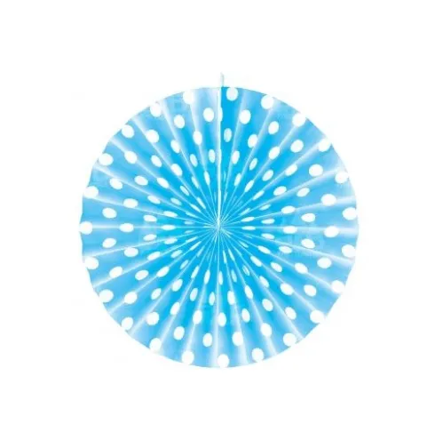 Abanico Papel Lunares Rosa/Azul