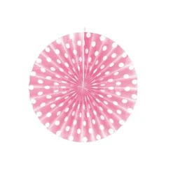 Abanico Papel Lunares Rosa/Azul