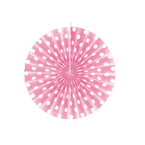 Abanico Papel Lunares Rosa/Azul