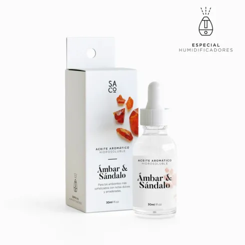 Aceite Aromático Hidrosoluble Ámbar y Sándalo