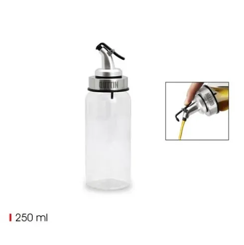 Aceitera Vidrio 250ML C/Tapón Quttin