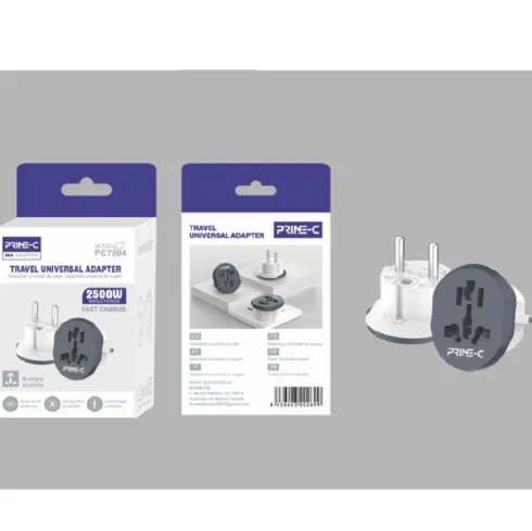 Adaptador de Enchufe Universal Europeo 2500W Blanco
