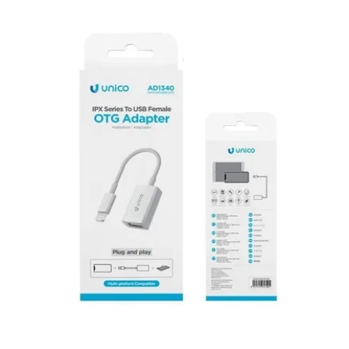 Adaptador OTG Lightning a USB