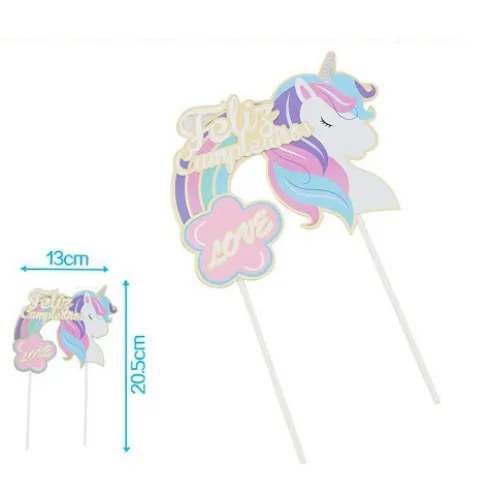 Adorno Pastel Unicornio