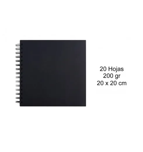 Album Scrapbooking Negro 20x20CM 20H