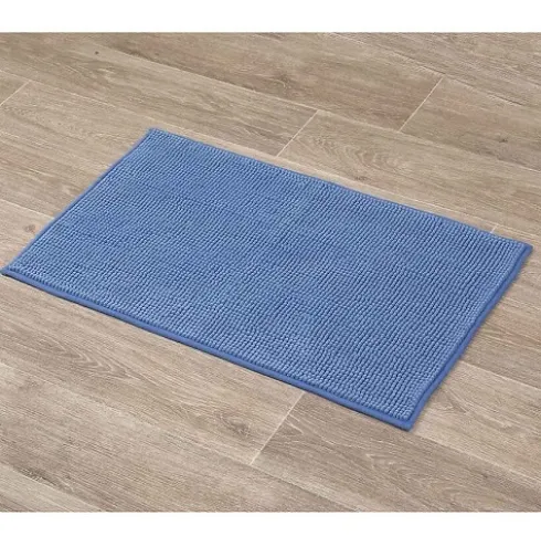 Alfombra Baño Microfibra Liso – Azul Claro