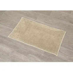 Alfombra Baño Microfibra Liso – Beige