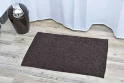 Alfombra Baño Microfibra Liso – Marrón