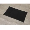 Alfombra Baño Microfibra Liso – Negro