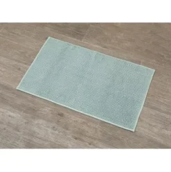Alfombra Baño Microfibra Liso – Verde Almendra