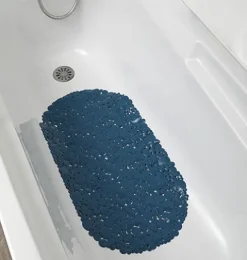 Alfombra Baño PVC Burbuja – Azul Pavo
