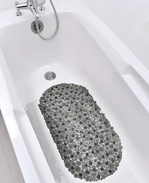 Alfombra Baño PVC Burbuja – Gris