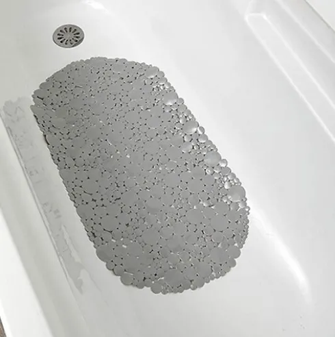 Alfombra Baño PVC Burbuja – Gris Perla
