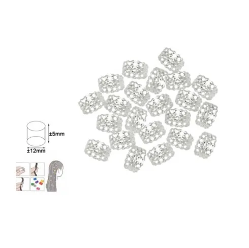 Anillos Para Trenzas Pelo Metal 25pcs
