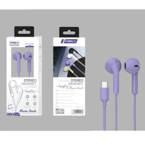 Auriculares Con Conexión Tipo-C Lila