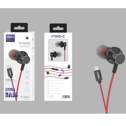 Auriculares Con Conexión USB-C Metal Rojo
