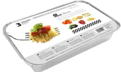 Bandeja Aluminio Con Tapa Rectangular 20,4×11,4×5,5cm