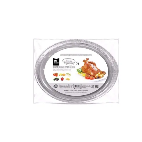 Bandeja Aluminio Extragrande Ovalada 46,8x34x8,5cm