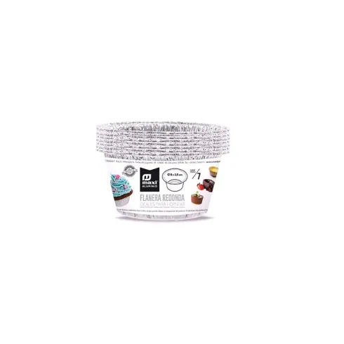 Bandeja Aluminio Flanera Redonda Ø8×3,8cm
