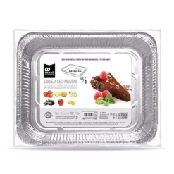 Bandeja Aluminio Rectangular 32,2×26,2x4cm