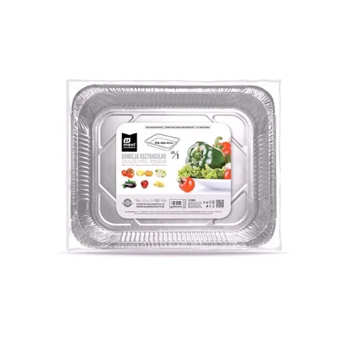 Bandeja Aluminio Rectangular 39,8×33,8×4,9cm