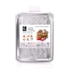 Bandeja Cartón Con Blonda Rectangular Plata 22x28cm