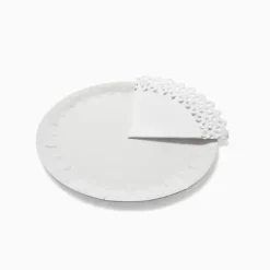 Bandeja Cartón Con Blonda Redonda Blanca Ø16cm 4ds