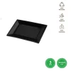 Bandejas Rectangular Reutilizable Negro 33X22,5CM