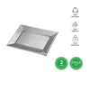 Bandejas Rectangular Reutilizable Plata Metalizado 33X22,5CM