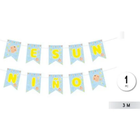 Banderines Bautizo Boy 2M