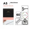 Block Bocetos Arte Esbozo A5 60H 90G