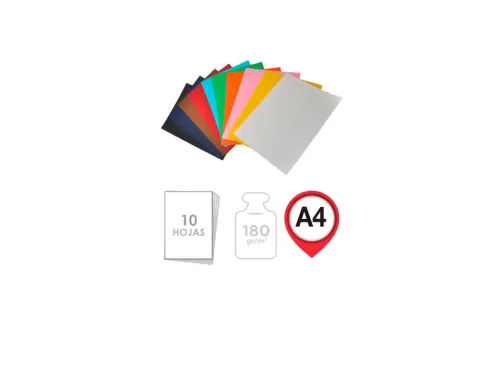 Block de Cartulina Color A4 10 Hojas