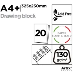 Block de Dibujo A4+ 20H 130G