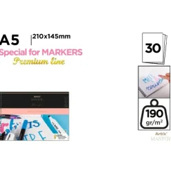Block de Marker Paper A5 30H 190G Espiral