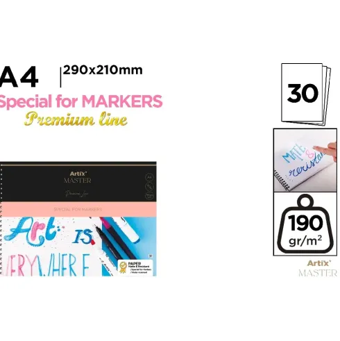 Block de Marker Paper A4 30H 190G Espiral