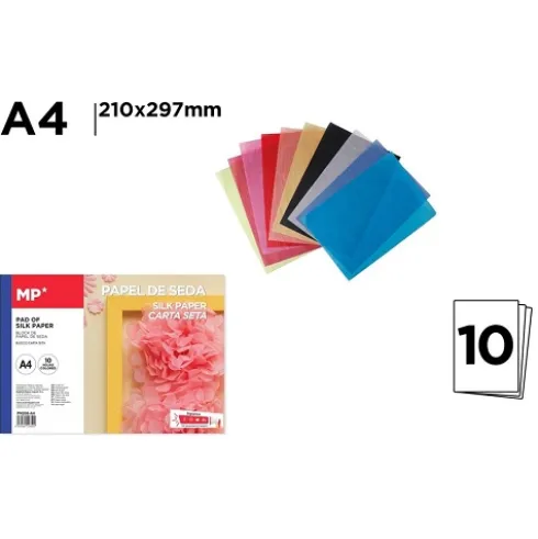 Block de Papel Seda A4 10Hojas