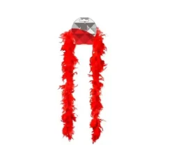Boa Plumas Rojo