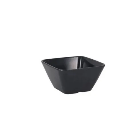 Bol Cuadrado 10.5×10.5x6cm Antracita Melamina Brillo La Med