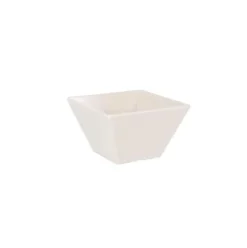 Bol Cuadrado 10x10x6cm Ivory Melamina Brillo La Med