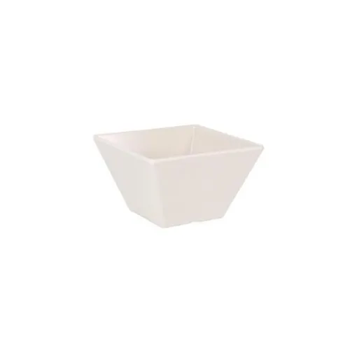 Bol Cuadrado 10x10x6cm Ivory Melamina Brillo La Med