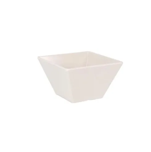 Bol Cuadrado 13x13x7cm Ivory Melamina Brillo La Med