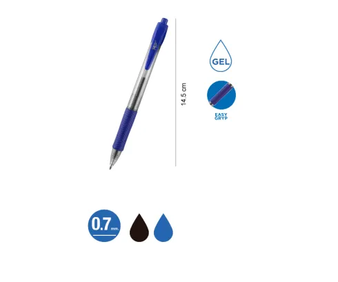 Bolígrafo Gel Azul/Negro
