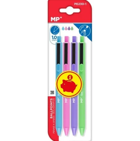 Bolígrafo Textura Suave 1.0mm 4pcs