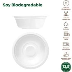 Bol Redondo Compostable Off White 350cc