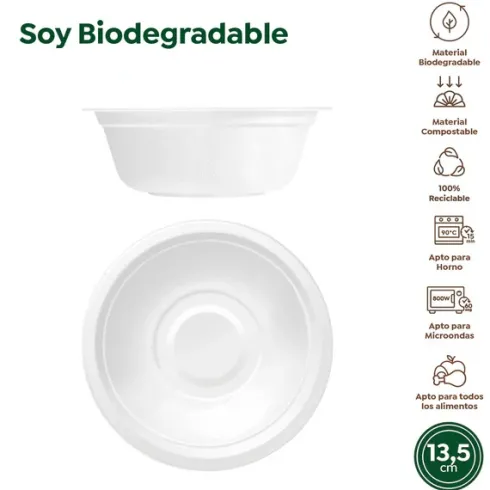 Bol Redondo Compostable Off White 350cc