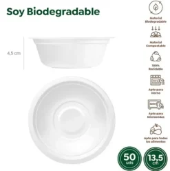 Bol Redondo Compostable Off White 350cc