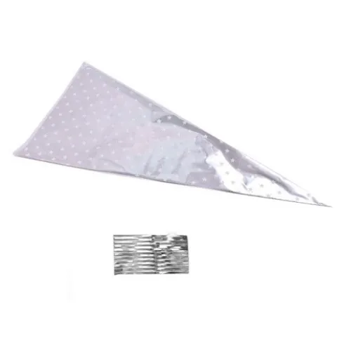 Bolsa Caramelo Estrellas Plata 38CM