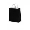 Bolsa Papel Negro 20+8x24cm