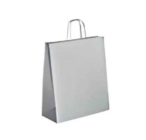 Bolsa Papel Plata 46+16x49cm