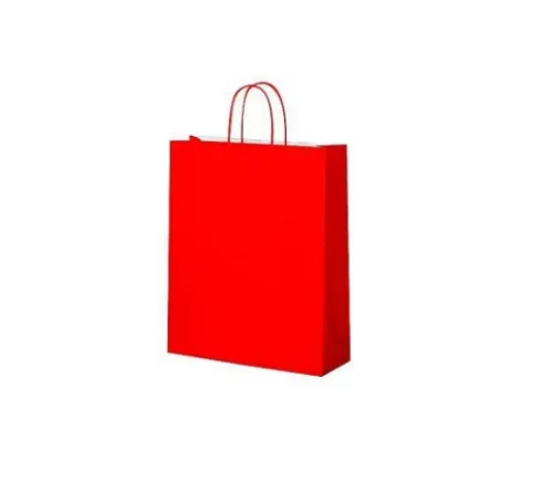 Bolsa Papel Rojo 24+11x34cm